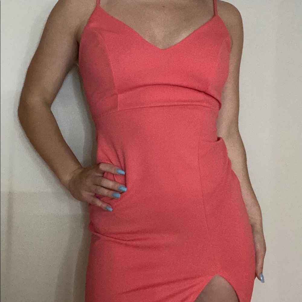 STRAPPY CORAL DRESS - Picture 3 of 6